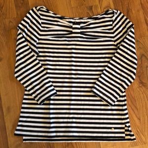 Katespade bow-front striped tee